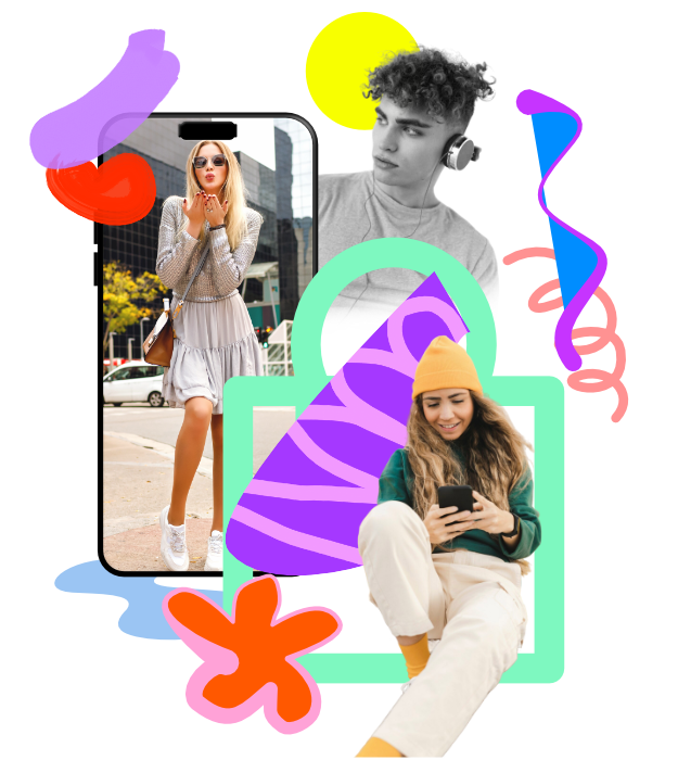 Explorers app interface with person using phone