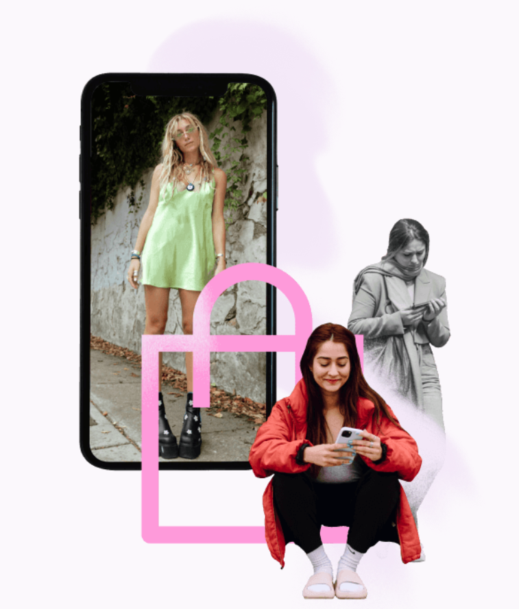 Explorers app interface with person using phone